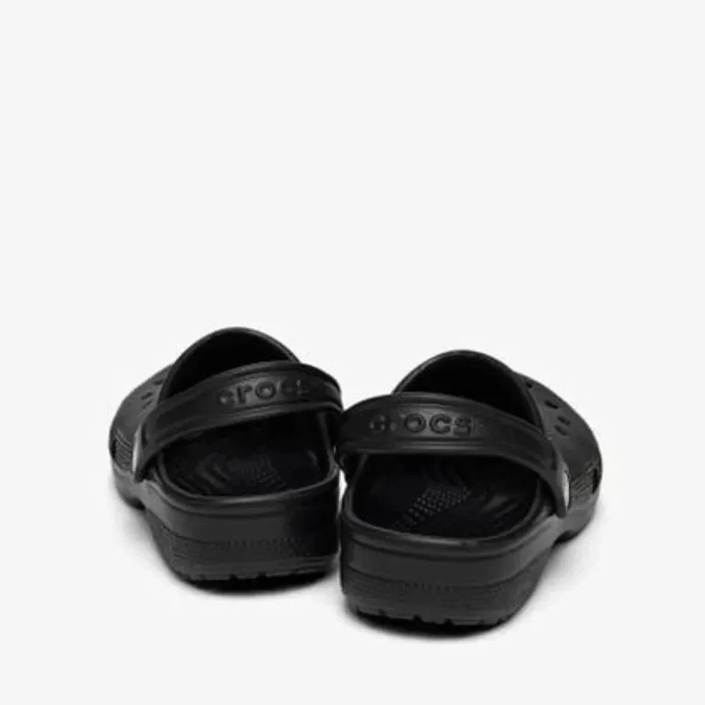 Crocs Kids Black Classic Pull On Back Straps Clog Size C9